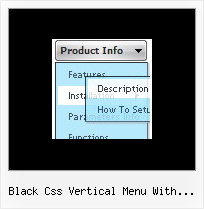 Black Css Vertical Menu With Submenus Web Menu Tutorial