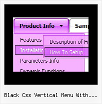 Black Css Vertical Menu With Submenus Mouse Over In Javascript
