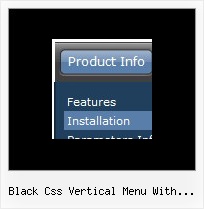 Black Css Vertical Menu With Submenus Bar Menu Example
