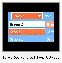 Black Css Vertical Menu With Submenus Dhtml Tabbed