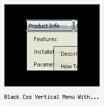 Black Css Vertical Menu With Submenus Menu Java Script Html