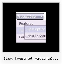 Black Javascript Horizontal Dropdown Menu Tab Menu Code