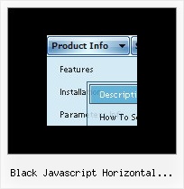 Black Javascript Horizontal Dropdown Menu Software Navigation Menus