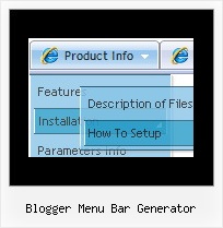 Blogger Menu Bar Generator Vertical Pull Down Menu Code