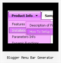 Blogger Menu Bar Generator Fade Javascript Menu