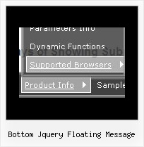 Bottom Jquery Floating Message Floating Menus