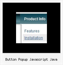 Button Popup Javascript Java Static Horizontal Menu