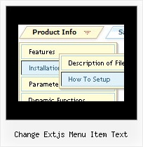 Change Extjs Menu Item Text Sliding Navigation Template