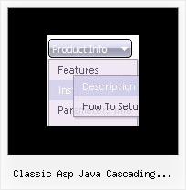 Classic Asp Java Cascading Dropdownlist Elephant Bar Menu