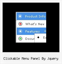 Clickable Menu Panel By Jquery Drop Down On Mouse Over Javascript Sample