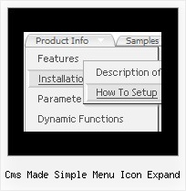 Cms Made Simple Menu Icon Expand Vertical Navigation Menus