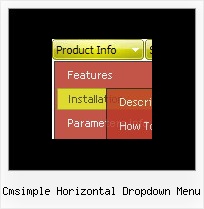 Cmsimple Horizontal Dropdown Menu Codes For Drop Down Menus