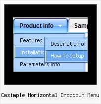 Cmsimple Horizontal Dropdown Menu Pop Menu In Javascript