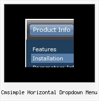 Cmsimple Horizontal Dropdown Menu Css Javascript Drop Down