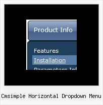 Cmsimple Horizontal Dropdown Menu Dhtml Collapse Menu