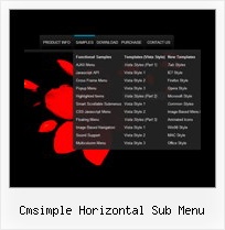 Cmsimple Horizontal Sub Menu Javascript Onmouseover Styles