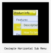 Cmsimple Horizontal Sub Menu Html Drop Down Menu Relative Vertical