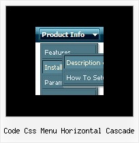 Code Css Menu Horizontal Cascade Menu Html Css