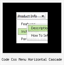 Code Css Menu Horizontal Cascade Navbar Examples