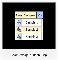 Code Example Menu Php Rollover Menu