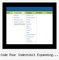 Code Pour Indexhibit Expanding Menu Horizontal Menu Example Javascript