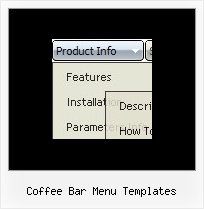 Coffee Bar Menu Templates Dhtml Javascript Menu Frames