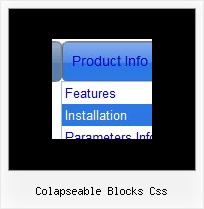 Colapseable Blocks Css Vertical Popup Menu