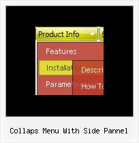 Collaps Menu With Side Pannel Html Mouse Over Drop Down Menu