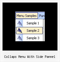 Collaps Menu With Side Pannel Web Folder Style Menu