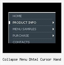 Collapse Menu Dhtml Cursor Hand Disable Navigation Buttons Javascript