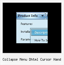 Collapse Menu Dhtml Cursor Hand Javascript Mouse Over Popup Menu