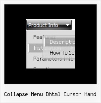 Collapse Menu Dhtml Cursor Hand Dynamic Javascript Drop Down