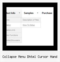 Collapse Menu Dhtml Cursor Hand Dynamic Javascript List Loading