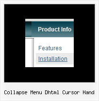Collapse Menu Dhtml Cursor Hand Horizontal Drop Down Navigation