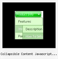 Collapsible Content Javascript With Arrow Pop Down Menu Examples