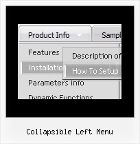 Collapsible Left Menu Floating Side Menu