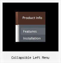 Collapsible Left Menu Horizontal Scrolling Menus