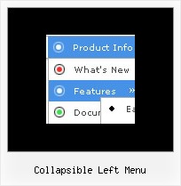 Collapsible Left Menu Web Design Drop Down Menu