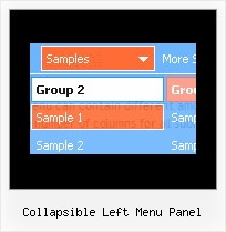 Collapsible Left Menu Panel Popup Menu Across Frames