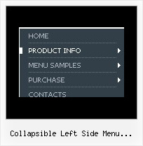 Collapsible Left Side Menu Javascript Css Javascript Menu Dhtml