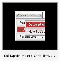 Collapsible Left Side Menu Javascript Css Drop Down Navigation Over Frame