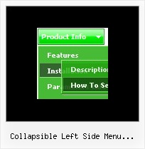 Collapsible Left Side Menu Javascript Css Pull Down Style