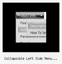 Collapsible Left Side Menu Javascript Css Drop Down