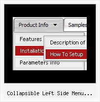 Collapsible Left Side Menu Javascript Css Tutorial Expandable Menu
