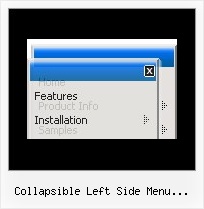 Collapsible Left Side Menu Javascript Css Menu Bar Html