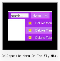 Collapsible Menu On The Fly Html Html Rollover Menus