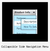 Collapsible Side Navigation Menu Java Script Samples