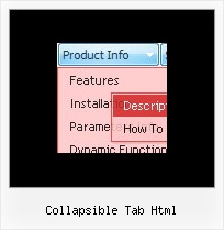 Collapsible Tab Html Professional Menu Bars