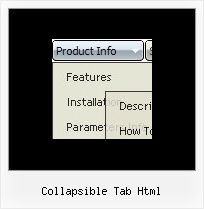 Collapsible Tab Html Web Interface Software Cross Browser
