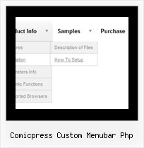Comicpress Custom Menubar Php Css Navigation Bar Drop Down